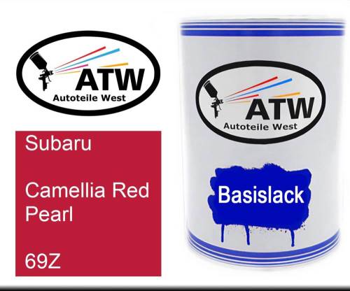 Subaru, Camellia Red Pearl, 69Z: 500ml Lackdose, von ATW Autoteile West.